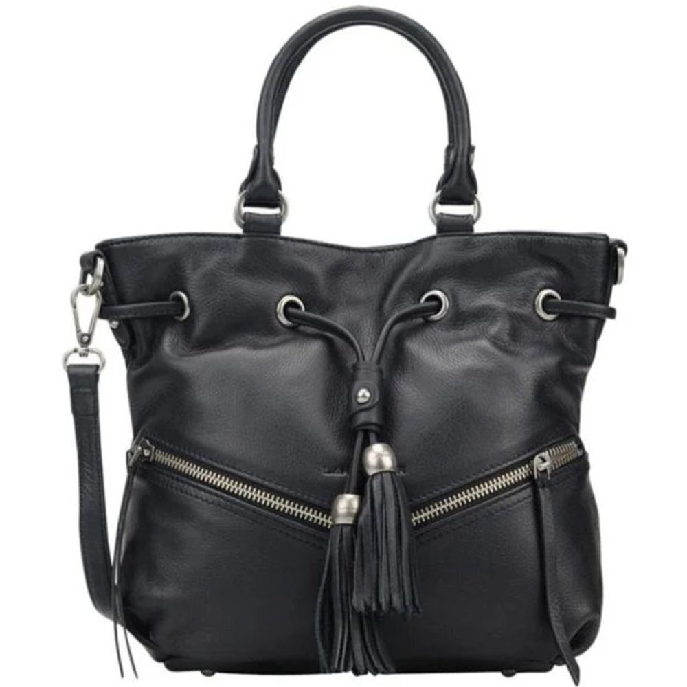 💕LANCASTER PARIS💕 Soft Vintage Clara Leather Bag ~ Black NWT